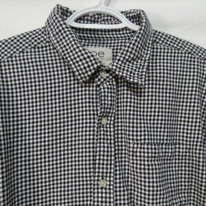 JOE FRESH Style large Classic Checkered Button-Up Cotton Shirt With Chest Pocket